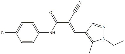 (E)-N-(4-chlorophenyl)-2-cyano-3-(1-ethyl-5-methylpyrazol-4-yl)prop-2-enamide