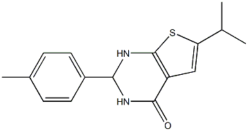 2-(4-methylphenyl)-6-propan-2-yl-2,3-dihydro-1H-thieno[2,3-d]pyrimidin-4-one Struktur