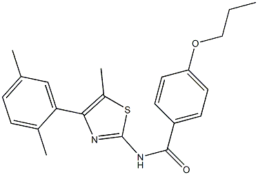 N-[4-(2,5-dimethylphenyl)-5-methyl-1,3-thiazol-2-yl]-4-propoxybenzamide Struktur