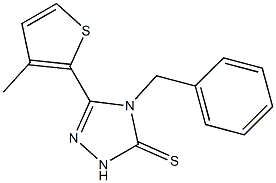 4-benzyl-3-(3-methylthiophen-2-yl)-1H-1,2,4-triazole-5-thione Struktur