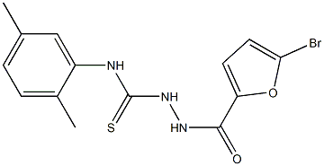 1-[(5-bromofuran-2-carbonyl)amino]-3-(2,5-dimethylphenyl)thiourea Struktur