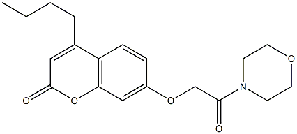 4-butyl-7-(2-morpholin-4-yl-2-oxoethoxy)chromen-2-one Struktur