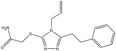 2-[[5-(2-phenylethyl)-4-prop-2-enyl-1,2,4-triazol-3-yl]sulfanyl]acetamide Struktur