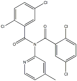 2,5-dichloro-N-(2,5-dichlorobenzoyl)-N-(4-methylpyridin-2-yl)benzamide Struktur