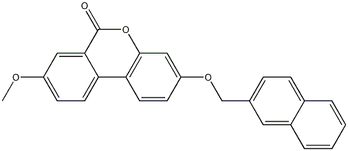 8-methoxy-3-(naphthalen-2-ylmethoxy)benzo[c]chromen-6-one Struktur