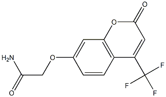 2-[2-oxo-4-(trifluoromethyl)chromen-7-yl]oxyacetamide Struktur