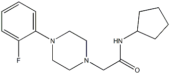 N-cyclopentyl-2-[4-(2-fluorophenyl)piperazin-1-yl]acetamide Struktur