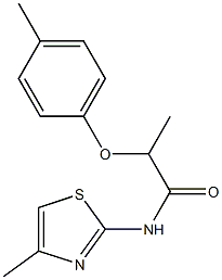 2-(4-methylphenoxy)-N-(4-methyl-1,3-thiazol-2-yl)propanamide Struktur