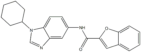 N-(1-cyclohexylbenzimidazol-5-yl)-1-benzofuran-2-carboxamide Struktur