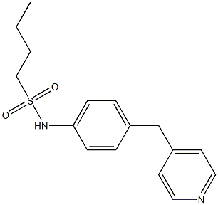 N-[4-(pyridin-4-ylmethyl)phenyl]butane-1-sulfonamide Structure