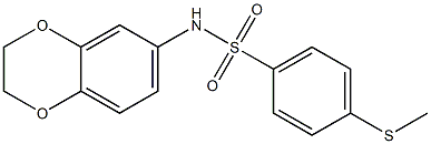 N-(2,3-dihydro-1,4-benzodioxin-6-yl)-4-methylsulfanylbenzenesulfonamide Struktur