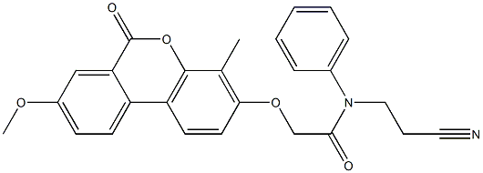 N-(2-cyanoethyl)-2-(8-methoxy-4-methyl-6-oxobenzo[c]chromen-3-yl)oxy-N-phenylacetamide Structure