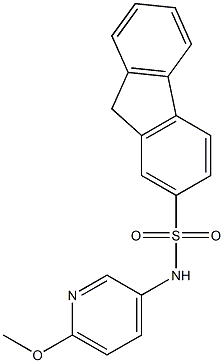 N-(6-methoxypyridin-3-yl)-9H-fluorene-2-sulfonamide Struktur