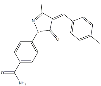 4-[(4Z)-3-methyl-4-[(4-methylphenyl)methylidene]-5-oxopyrazol-1-yl]benzamide Struktur