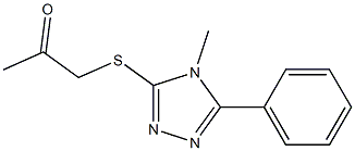 1-[(4-methyl-5-phenyl-1,2,4-triazol-3-yl)sulfanyl]propan-2-one Struktur