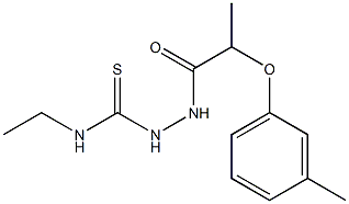 1-ethyl-3-[2-(3-methylphenoxy)propanoylamino]thiourea Struktur