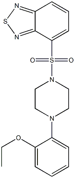 4-[4-(2-ethoxyphenyl)piperazin-1-yl]sulfonyl-2,1,3-benzothiadiazole Struktur