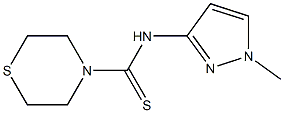 N-(1-methylpyrazol-3-yl)thiomorpholine-4-carbothioamide Struktur