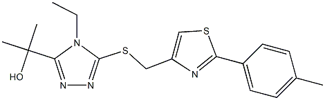 2-[4-ethyl-5-[[2-(4-methylphenyl)-1,3-thiazol-4-yl]methylsulfanyl]-1,2,4-triazol-3-yl]propan-2-ol