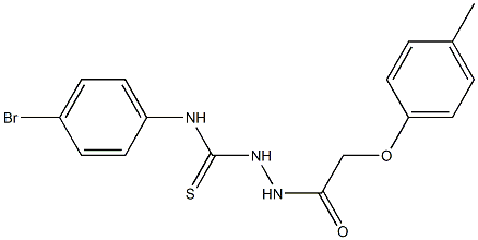 1-(4-bromophenyl)-3-[[2-(4-methylphenoxy)acetyl]amino]thiourea Struktur