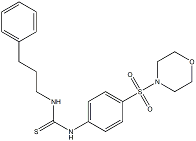 1-(4-morpholin-4-ylsulfonylphenyl)-3-(3-phenylpropyl)thiourea Struktur