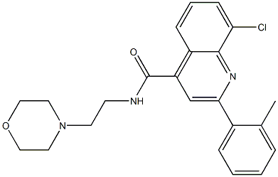 8-chloro-2-(2-methylphenyl)-N-(2-morpholin-4-ylethyl)quinoline-4-carboxamide Struktur