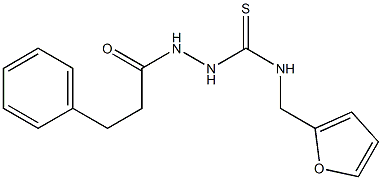 1-(furan-2-ylmethyl)-3-(3-phenylpropanoylamino)thiourea Struktur