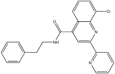 8-chloro-N-(2-phenylethyl)-2-pyridin-2-ylquinoline-4-carboxamide Structure