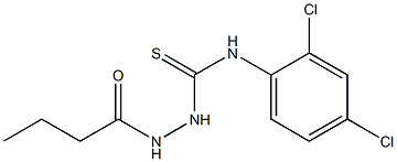 1-(butanoylamino)-3-(2,4-dichlorophenyl)thiourea Struktur