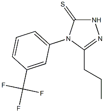 3-propyl-4-[3-(trifluoromethyl)phenyl]-1H-1,2,4-triazole-5-thione Struktur