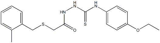 1-(4-ethoxyphenyl)-3-[[2-[(2-methylphenyl)methylsulfanyl]acetyl]amino]thiourea Struktur