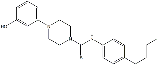 N-(4-butylphenyl)-4-(3-hydroxyphenyl)piperazine-1-carbothioamide Struktur