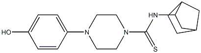 N-(3-bicyclo[2.2.1]heptanyl)-4-(4-hydroxyphenyl)piperazine-1-carbothioamide Struktur