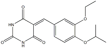 5-[(3-ethoxy-4-propan-2-yloxyphenyl)methylidene]-1,3-diazinane-2,4,6-trione Struktur