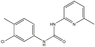 1-(3-chloro-4-methylphenyl)-3-(6-methylpyridin-2-yl)urea Struktur