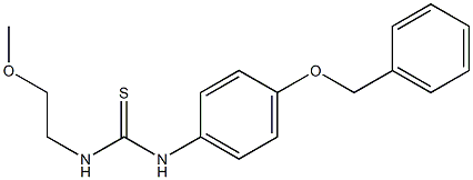 1-(2-methoxyethyl)-3-(4-phenylmethoxyphenyl)thiourea Struktur