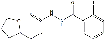 1-[(2-iodobenzoyl)amino]-3-(oxolan-2-ylmethyl)thiourea Struktur