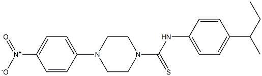 N-(4-butan-2-ylphenyl)-4-(4-nitrophenyl)piperazine-1-carbothioamide Struktur