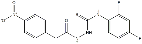 1-(2,4-difluorophenyl)-3-[[2-(4-nitrophenyl)acetyl]amino]thiourea Struktur