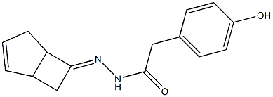 N-[(E)-7-bicyclo[3.2.0]hept-3-enylideneamino]-2-(4-hydroxyphenyl)acetamide Struktur