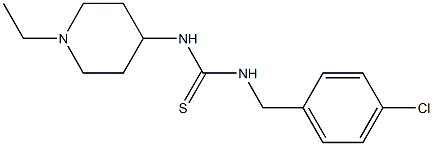 1-[(4-chlorophenyl)methyl]-3-(1-ethylpiperidin-4-yl)thiourea Struktur