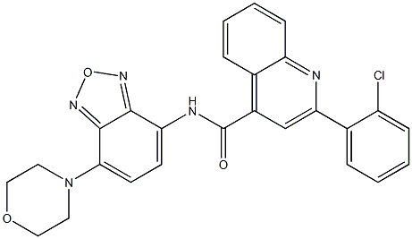 2-(2-chlorophenyl)-N-(4-morpholin-4-yl-2,1,3-benzoxadiazol-7-yl)quinoline-4-carboxamide Struktur