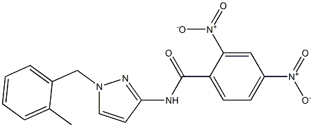 N-[1-[(2-methylphenyl)methyl]pyrazol-3-yl]-2,4-dinitrobenzamide Struktur