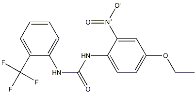 1-(4-ethoxy-2-nitrophenyl)-3-[2-(trifluoromethyl)phenyl]urea Struktur