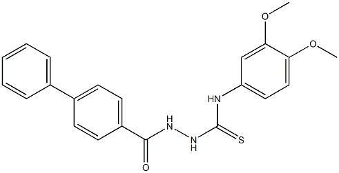 1-(3,4-dimethoxyphenyl)-3-[(4-phenylbenzoyl)amino]thiourea Struktur