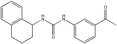 1-(3-acetylphenyl)-3-(1,2,3,4-tetrahydronaphthalen-1-yl)urea Struktur