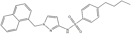 4-butyl-N-[1-(naphthalen-1-ylmethyl)pyrazol-3-yl]benzenesulfonamide Struktur