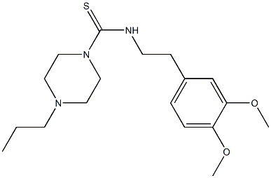 N-[2-(3,4-dimethoxyphenyl)ethyl]-4-propylpiperazine-1-carbothioamide Struktur