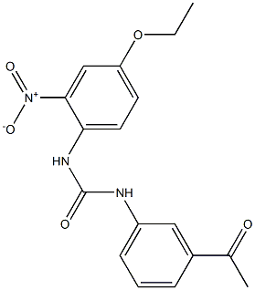 1-(3-acetylphenyl)-3-(4-ethoxy-2-nitrophenyl)urea Struktur