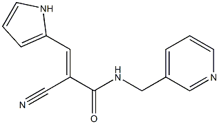 (E)-2-cyano-N-(pyridin-3-ylmethyl)-3-(1H-pyrrol-2-yl)prop-2-enamide Struktur